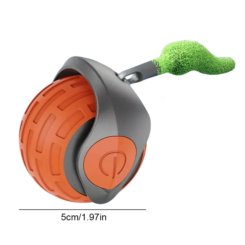 Cat Interactive Ball Toy, Automatic Rolling Ball with Tail, Rechargeable Smart Pet Interactive Toy, Intelligent Cat Toys Pet Sup