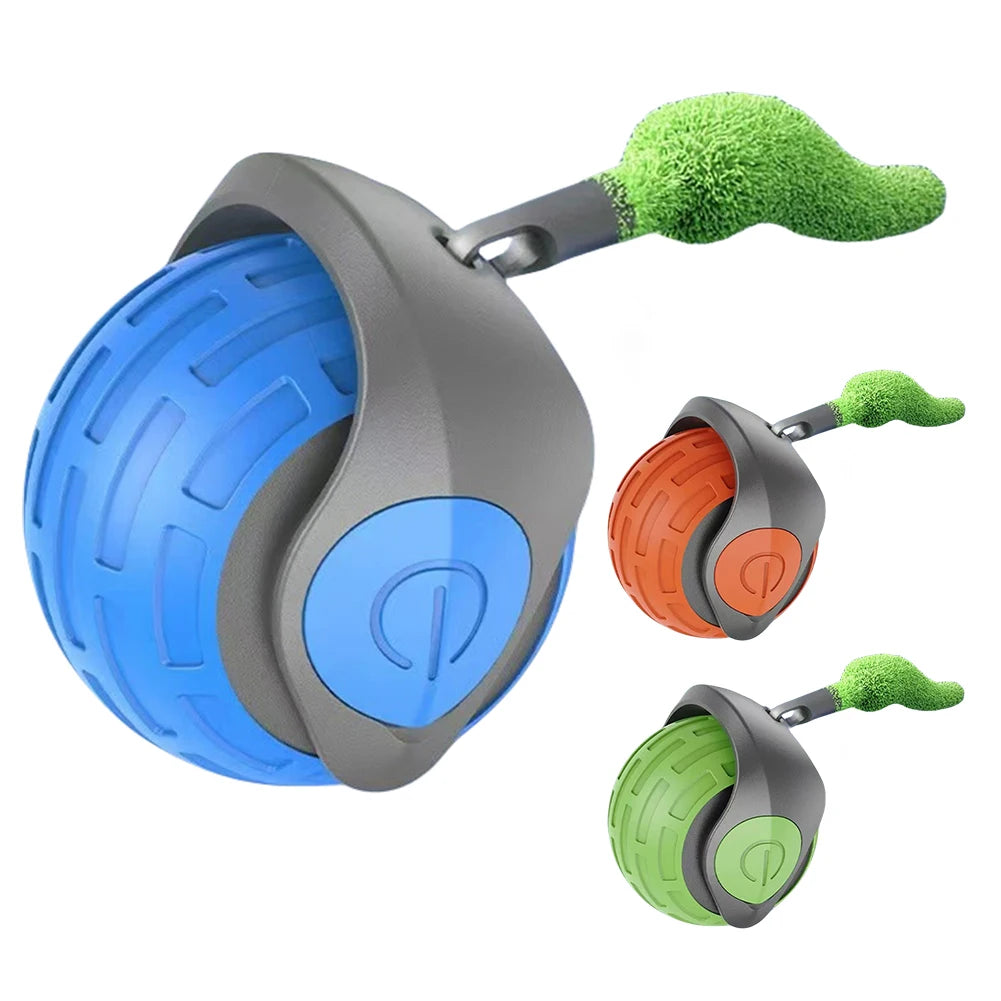 Cat Interactive Ball Toy, Automatic Rolling Ball with Tail, Rechargeable Smart Pet Interactive Toy, Intelligent Cat Toys Pet Sup